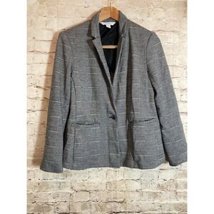 Old Navy Blazer Medium Gray Houndstooth Career Smart Casual Work Office Business